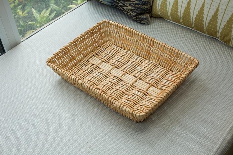 藤編超市展示幼兒園編織零食日用百貨置物籃收納筐收納籃收納防塵